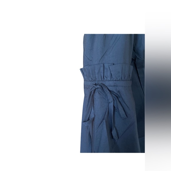 Navy 70s style dress sizes XS, S, M, L available - Picture 3 of 4